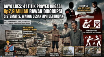 Alarm Bahaya Korupsi P3-TGAI di Gayo Lues: Pokir 41 Titik Irigasi Diduga Diperjualbelikan, Kualitas Bangunan Terancam Asal Jadi