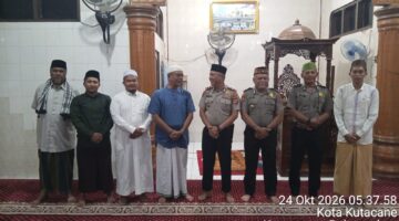 Perkuat Silaturahmi dan Kedekatan dengan Masyarakat, Kapolres Aceh Tenggara Diwakili Wakapolres Laksanakan Subuh Keliling di Masjid Al Muchlisin Pasbel